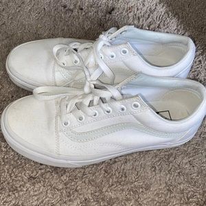 White low top vans